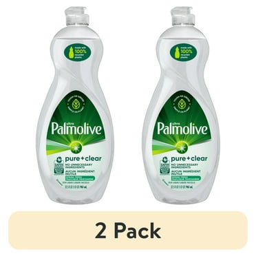 (2 pack) Palmolive Ultra Pure Clear Liquid Dish Soap, Spring Fresh Scent, 32.5 Fluid Ounce Bottle