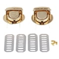 thumbnail image 2 of veasfak 2Pcs/set Bag Tuck Lock Clasp Closure Fastener LeatherCraft Metal Accessories Gold Round, 2 of 7