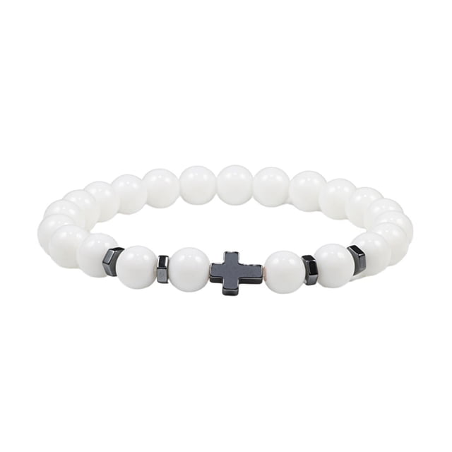 Qarigey Pulseras de cuentas de piedra natural Mujer Joyería Brazaletes de cuerda elástica de ojo portátil para regalo Tipo de fiesta Type1 NO1