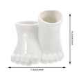 thumbnail image 2 of Ceramic Flower Pot Foot Shape Flower Pot Ceramic Flower Planter Home Decorative Planter, 2 of 6
