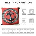 thumbnail image 5 of JRXY  Anchor Compass Throw Pillow Cases Outdoor Nautical Pillow Covers Blue and White Stripes Decorative Cushion Cover Red and White Pillowcases for Beach Coast Home Bedroom White, 5 of 5