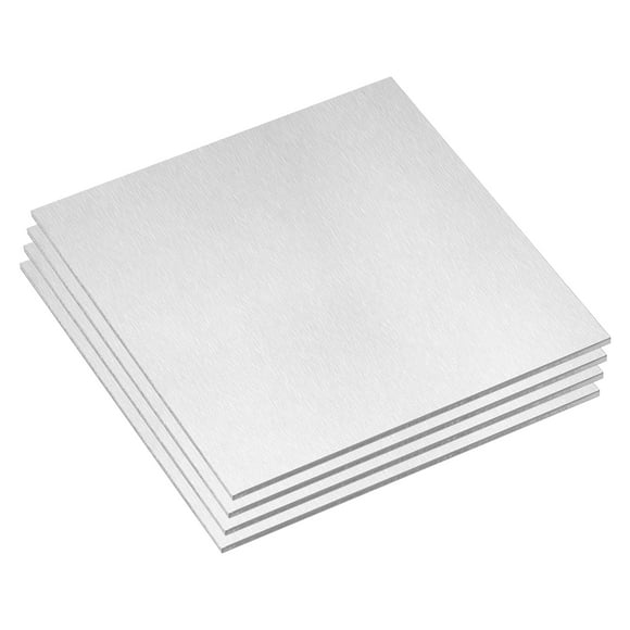 Unique Bargains 4Pack 100mm x 100mm x 3mm Rectangle 6061 Aluminum Sheet Flat Metal Plate Stock