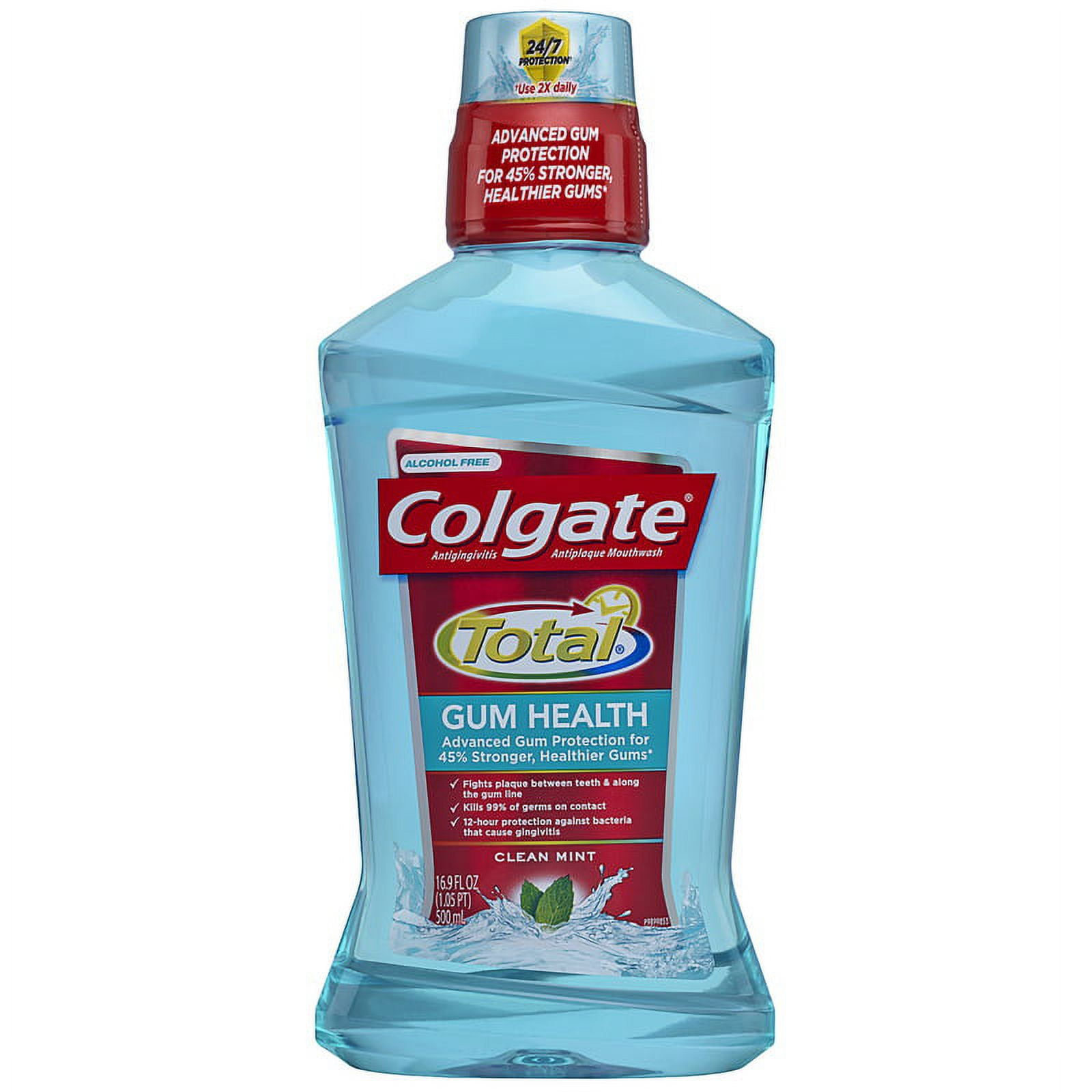 Colgate Total Gum Health Clean Mint Mouthwash, 16.9 oz - Case of 6