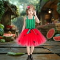 thumbnail image 5 of EnJoCho Girls Watermelon Tutu Dress with Mesh Tulle Skirt - Halloween Dress Set for Role Play, Dance Recital, Festive Celebration, 5 of 8