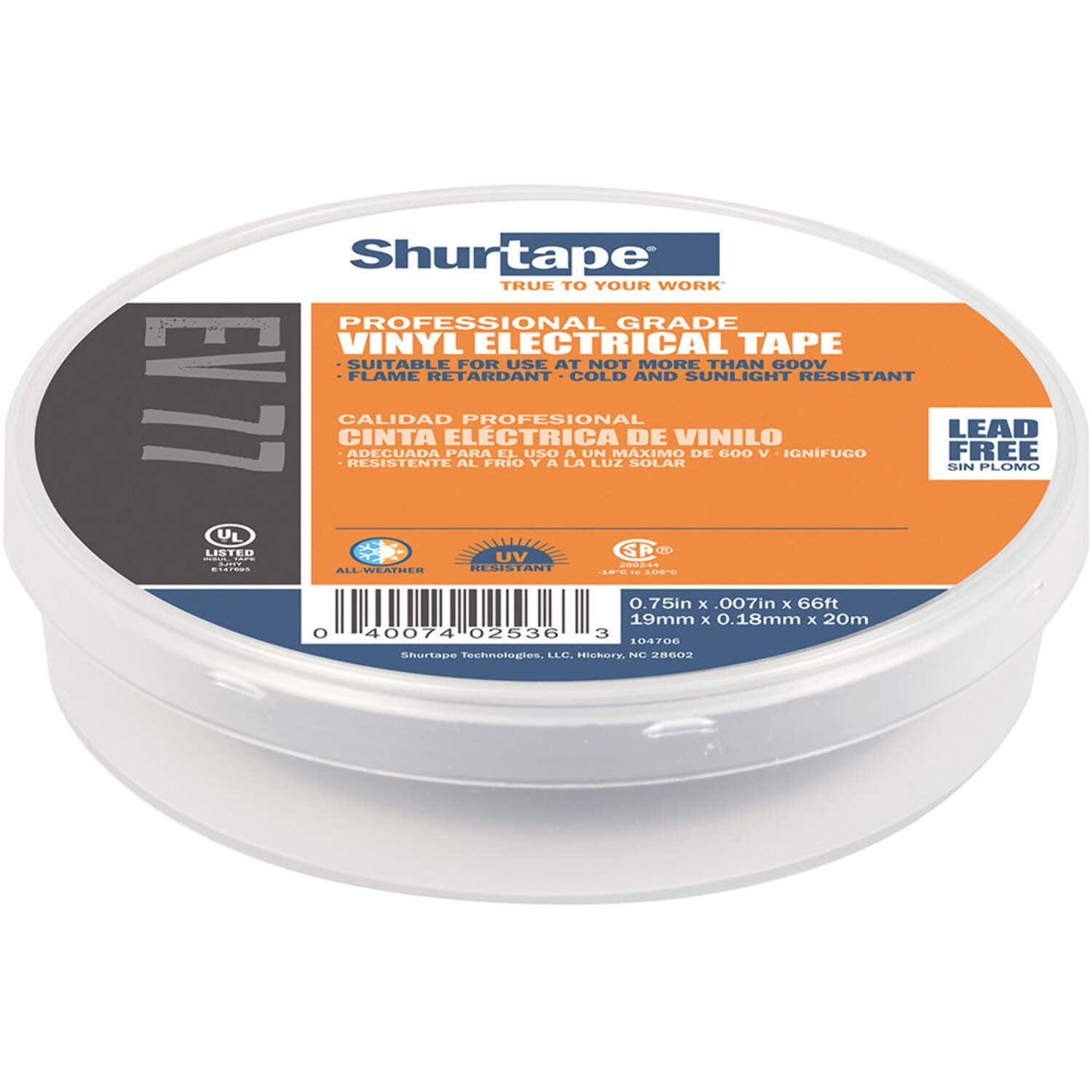 Shurtape EV 077B Professional Grade Black Electrical Tape f/Insulati... [104706]