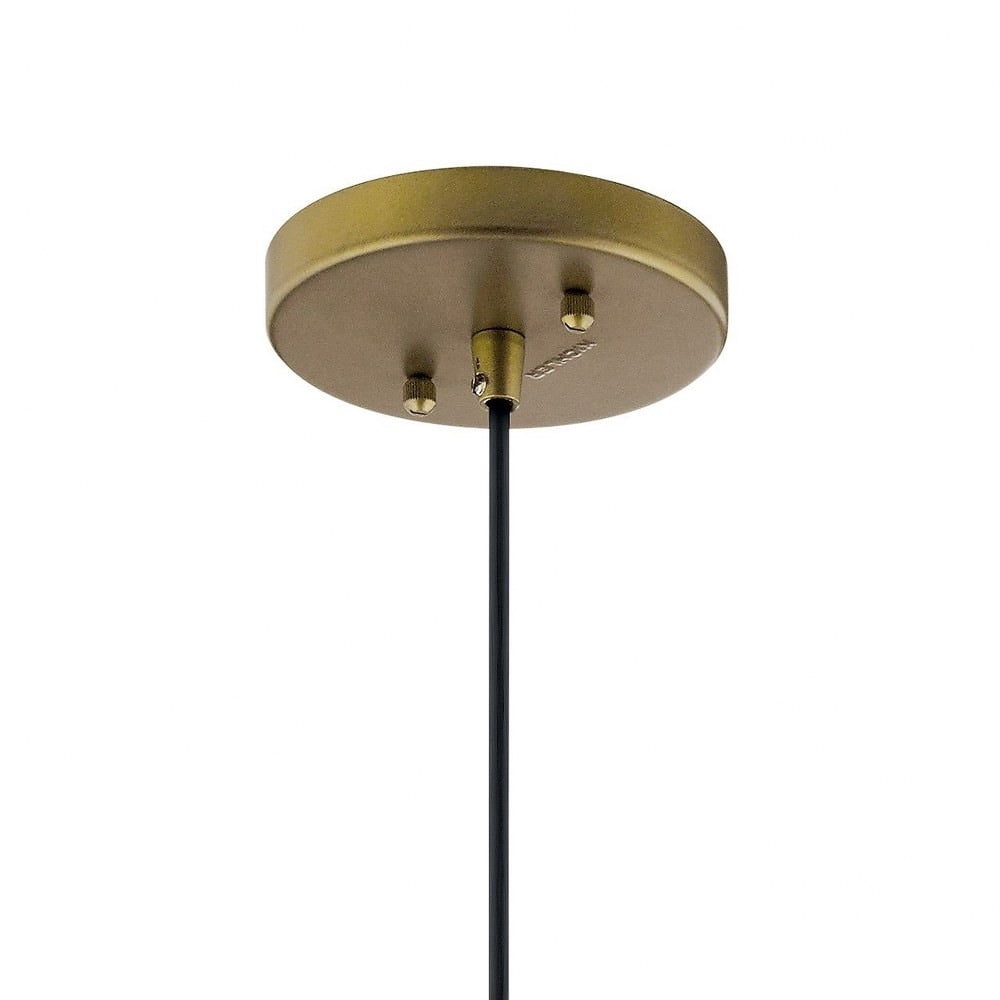 1 Light Farmhouse Vintage Mini Pendant Light Fixture with Clear Seeded Glass-Olde Bronze Finish Bailey Street Home 147-Bel-2013861