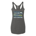 thumbnail image 2 of Wild Bobby, Sometimes It's A Fish Other Times It's A Buzz, Fishing, Women Tri-Blend Racerback Tank Top, Premium Heather, X-Large, 2 of 4