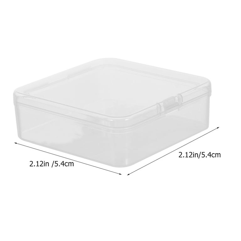 6 Pieces Mini Plastic Clear Beads Storage Containers Box for Collecting  Small Items, Beads, Jewelry, Business Cards, Game Pieces, Crafts (2.13 x  2.13