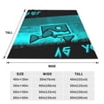 thumbnail image 4 of Lsque Geometry Dash Pattern Fuzzy Fleece Throw Blanket Extra Large,Super Soft,Fluffy and Warm Blankets for Couch,Bed,All Season Use (40"x30"), 4 of 7
