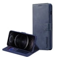 thumbnail image 1 of Apple iPhone 12 Pro Navy Blue Genuine SupRShield Wallet Leather Flip Stand Magnetic Case Cover, 1 of 1