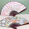 thumbnail image 2 of Abanico plegable MINISO Anime Sanrio Kuromi My Melody Cinnamoroll Abanico plegable portátil Mango de madera Abanico de mano de verano, 2 of 3