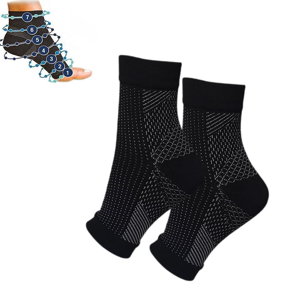 Calcetines de compresión ortopédicos para pies, soporte de tobillo, fascitis plantar, agarre, fútbol, fitness, 1 par
