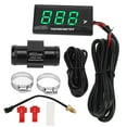 thumbnail image 2 of Motorized Bikes Carburetor. Motorcycle Water Temperature Gauge Ultra Thin LCD  Quad Square Instrument Display ABS Housing Temp Meter For Modification DC12V Red, 2 of 8