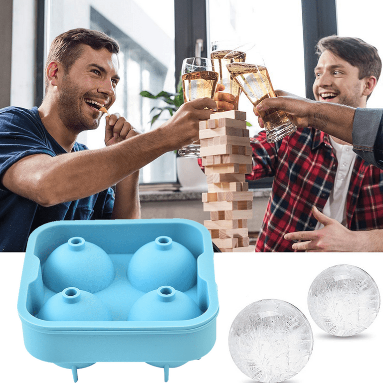 VEVOR Ice Cube Trays (Set of 2), 2-in-1 Combo with Silicone Sphere Ice Ball