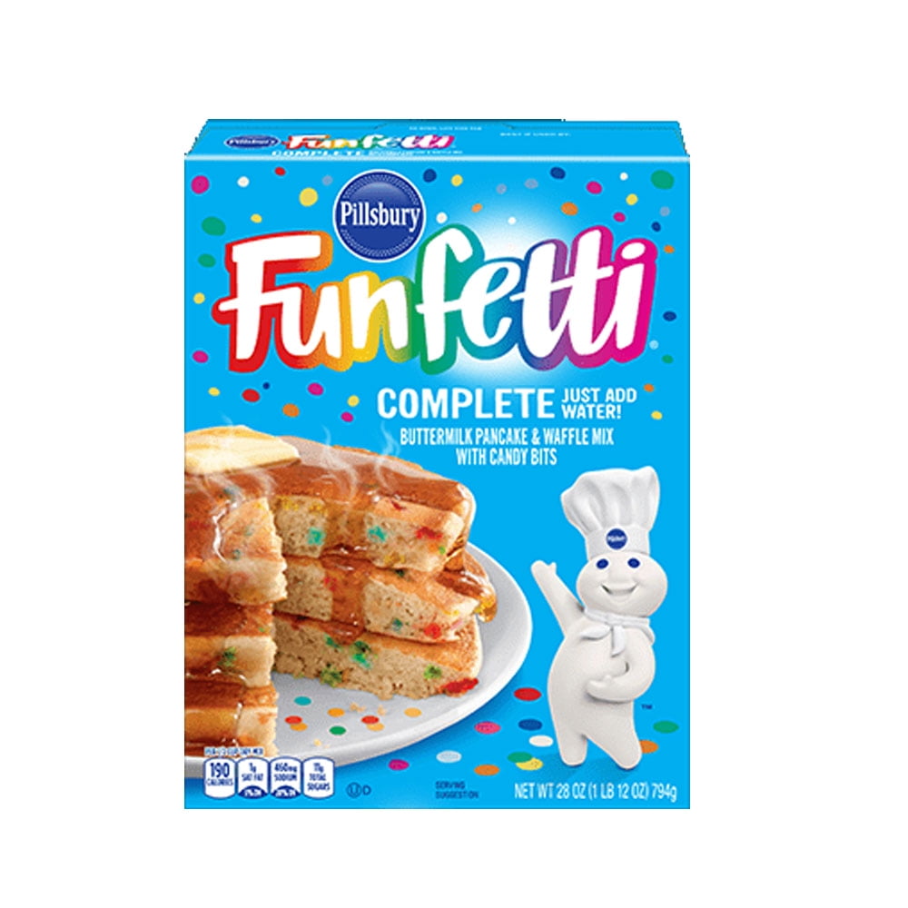Pillsbury Funfetti Buttermilk Pancake & Waffle Mix with Candy Bits, 28 oz - Palatize Pack of 3
