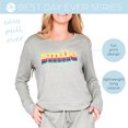 thumbnail image 2 of Hello Mello Best Day Ever Lounge Sweater Long Sleeve Pajama Top, Smile (Women's), 2 of 9