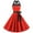 Red, variant on Icuanyi Womens Dresses Fashion Womens A Line Flare Vintage Dress Halter BowKnot Prom Swing Short Sleeve Polka Dot Printing Party Dress