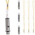 thumbnail image 2 of 4 Pcs Sifflets de Sport Extérieurs Sifflets d'Arbitre Sifflets en Acier Inoxydable, 2 of 8