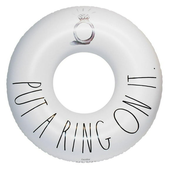 Rae-Dunn Adult 48" Swim Ring Pool Float - Put A Ring On It 38008C