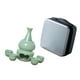 thumbnail image 2 of Juego de Sake japonés con decantador de vino más cálido con bolsa de viaje, portavelas tradicional de 4 tazas, bebida de Sake antigua para fiesta de verde, 2 of 9