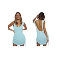 thumbnail image 3 of Women Cover Ups Beach Bikini Dress Crochet Coverups Tank Dress with Drawstring Light Blue One size, 3 of 6