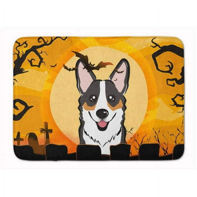 Carolines Treasures BB1813RUG Halloween Tricolor Corgi Machine Washable Memory Foam Mat