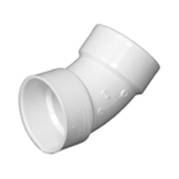 Charlotte Pipe PVC 00321 1000HA Schedule 40 DWV PVC 45-Degree Pipe Elbow, 2 In. - Quantity 50