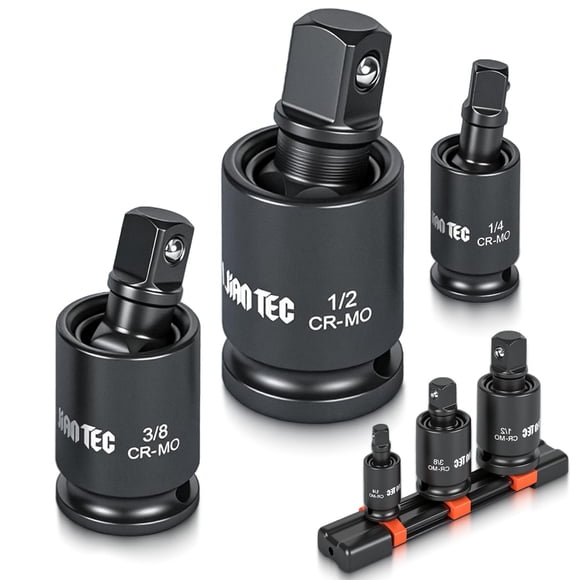 Juego de adaptadores giratorios para dados JU JIAN TEC de 3 piezas, acero Cr-Mo