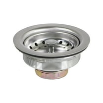 Kitchen Sink 3-1/2 Inch Stainless Steel Drain Assembly with Strainer Basket and Stopper, Chrome