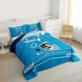 thumbnail image 3 of Castle Fairy Football Game Bedding Comforter Set 2pcs for Teens Boys Girls,Blue Grey Twin Comforter Sets Microfiber,Sport Theme Breathable Bedding Set,Super Cozy Room Decor,Reversible, 3 of 8