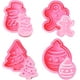 thumbnail image 2 of Juego de 4 cortadores de galletas navideñas con forma de árbol de Navidad, muñeco de nieve, pan de jengibre, huevo, cortador con mango con resorte, 2 of 9