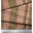 thumbnail image 3 of Soimoi Tissu Poly Georgette Rayé & Semi Mandala Kaléidoscope Imprimé au Mètre 52 Pouces de Large, 3 of 3