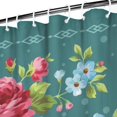 thumbnail image 3 of Pioneer Colorful Floral Shower Curtain for Bathroom Home Decor Bathtubs Waterproof Fabric Curtain with 12 Hooks 84x72in, 3 of 6