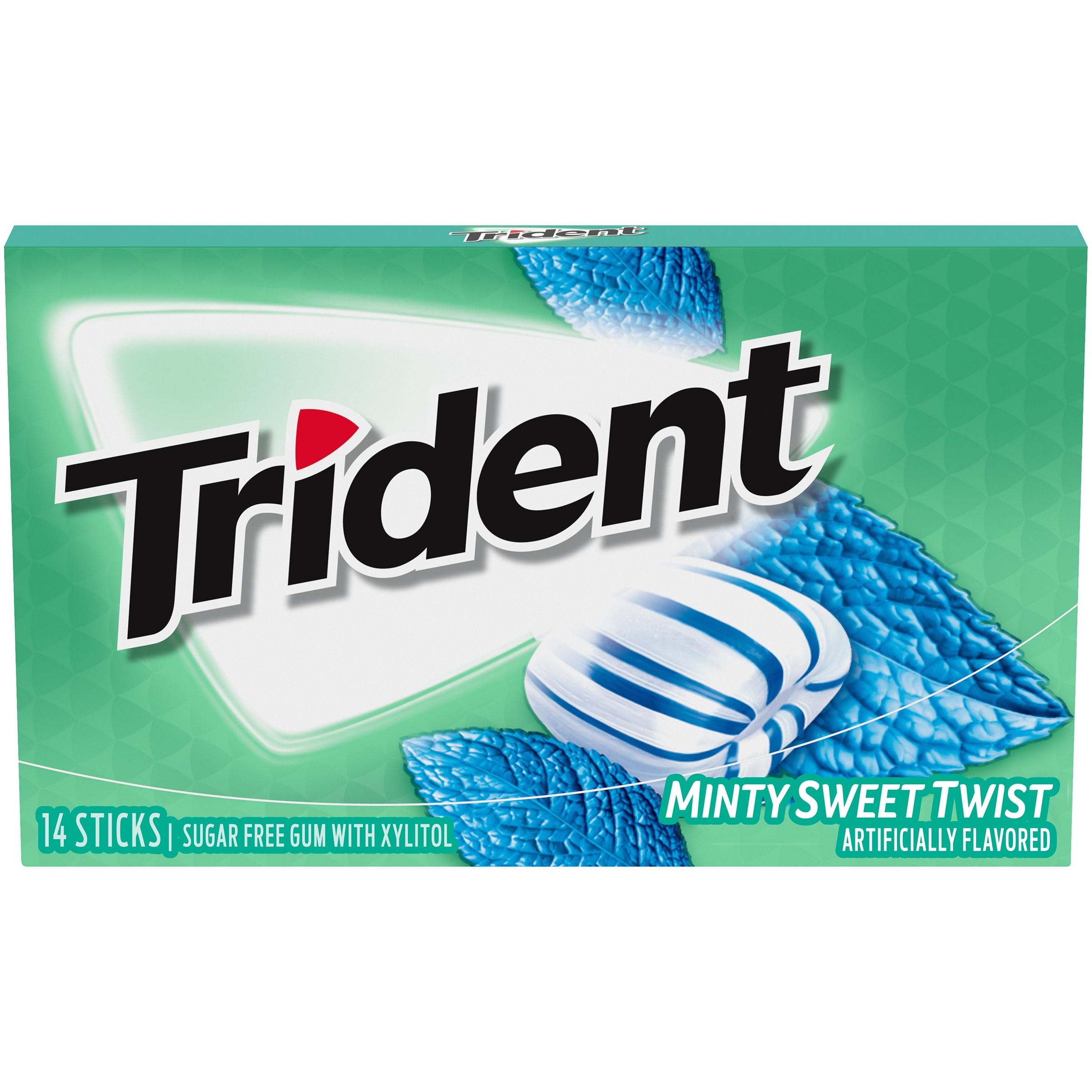 Trident Minty Sweet Twist Sugar Free Gum, 14 Piece Pack