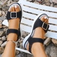 thumbnail image 6 of Vibrex Womens Sport Walking Sandals Thick Athletic Cushion Outdoor Hiking Sandles Comfortable Casual Summer Round Open Toe Soft Sole Flat Sandals, 6 of 8