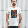 thumbnail image 3 of Tee Hunt Lovable Cat T-Shirt Dean Russo Colorful Felis Catus Men's Tee, Ash Gray, X-Large, 3 of 5