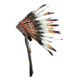 thumbnail image 2 of Tocado de plumas de inspiración india, tocado americano para espectáculos de cosplay., 2 of 8