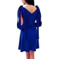 thumbnail image 2 of Gvmfive Women Dresses Casual Cold Shoulder Tie Up Long Sleeve Swing Dress, 2 of 8