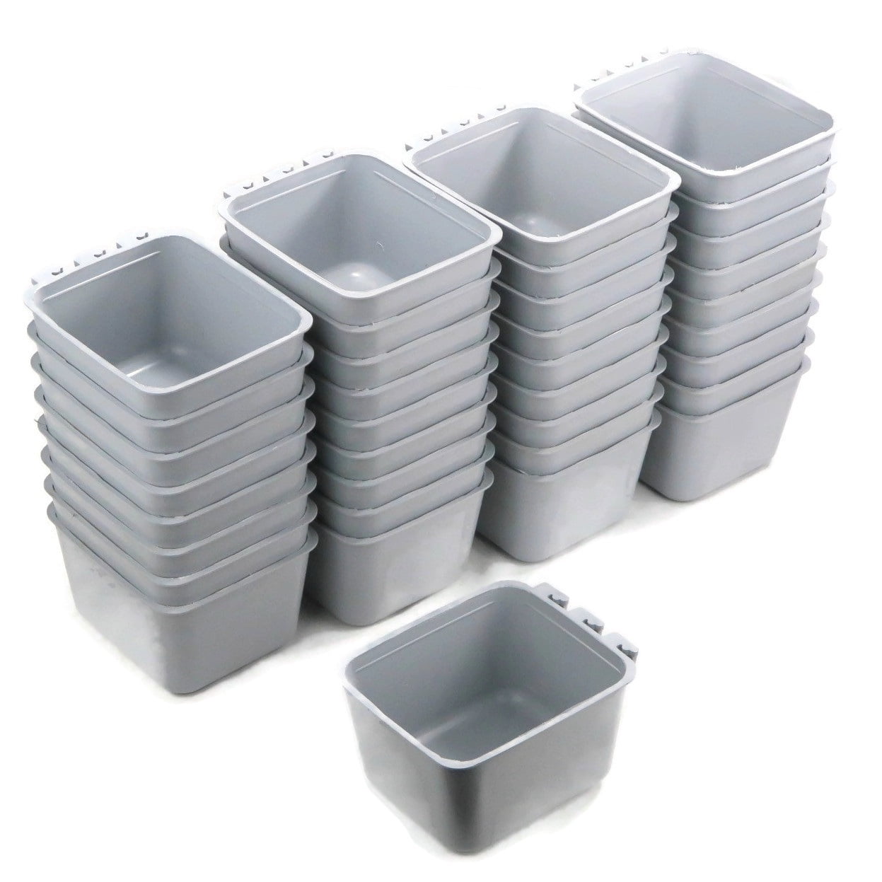 The ROP Shop 36-Pack - Gray Cage Cups for Chickens, Dogs, Pheasants, Rabbits Feed & Water