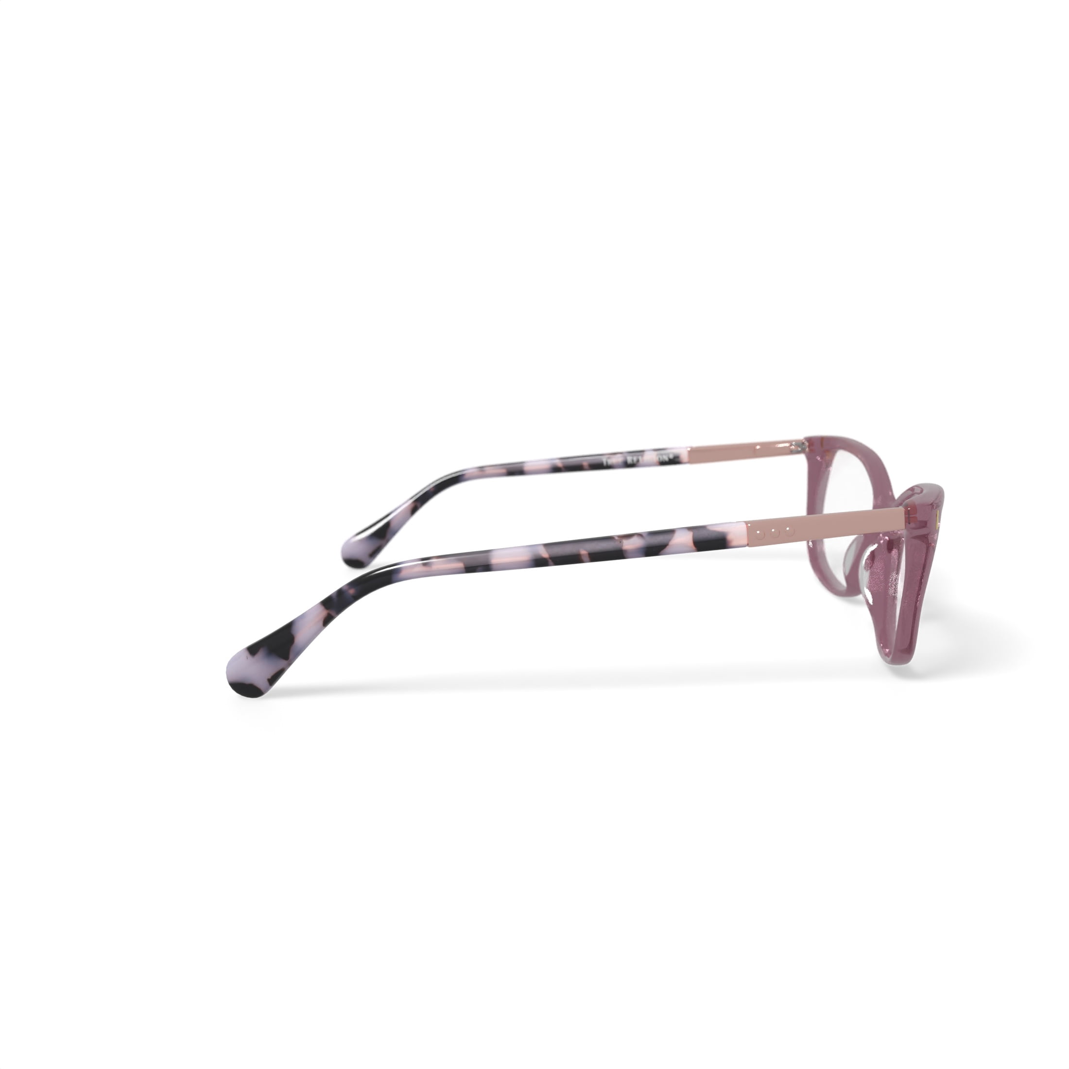 True Religion Women's T024 Rectangular Prescription Eyeglasses with Case, Crystal Pink