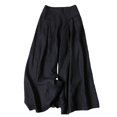 thumbnail image 3 of Women Palazzo Pants Summer Linen Casual High Waist Wide Leg Flowy Culotte Trousers Drawstring Yoga Sweatpants, 3 of 4