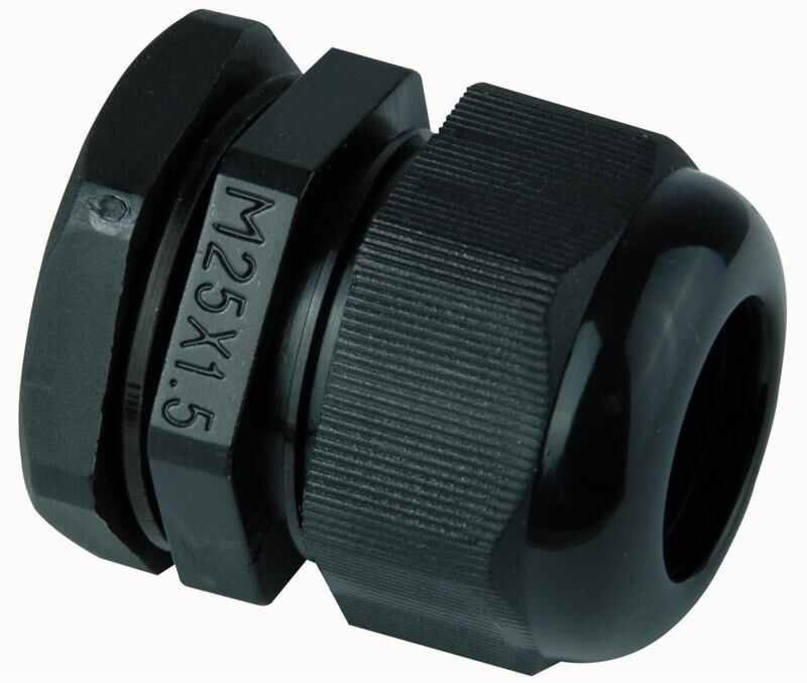 PRO POWER M25 IP68 Nylon Cable Gland Black Single Pack