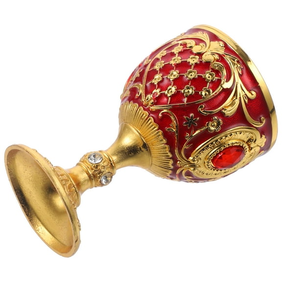 Niceauty Drinking Goblet Whiskey Cup Red Glass For Home Decoration 1Pack