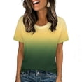 thumbnail image 4 of Tops para hombre, blusas y camisas de cuello redondo y manga corta para hombre, blusas y camisas casuales deportivas con estampado degradado divertido para hombre y mujer, blusas vintage de manga cort, 4 of 8