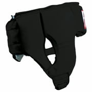 Open Face Leather Headgear - Black