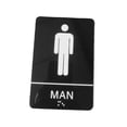 thumbnail image 1 of Letrero de Baño, Placa para Colgar en La Pared con Señalización Acrílica Braille para Baño, para Cafetería, Puerta Pública O Pared, Negocio, Hogar Com Hombres, 1 of 6