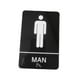 thumbnail image 1 of Letrero de baño Macarena Con Acrílico Braille para restaurante puerta pública o pared hombres, 1 of 6