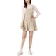 thumbnail image 2 of Vestido mini overall lindo para mujer con tirantes ajustables, edición INSPIRE CHIC, color beige con flores, 2 of 6