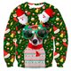 thumbnail image 2 of Suéter navideño falso divertido, suéter navideño feo unisex para hombres y mujeres para vacaciones, suéter de elfo de Papá Noel, ropa navideña para otoño e invierno, 2 of 5