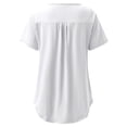 thumbnail image 4 of Blouse pour Femmes Oversize Été Haut Manches Courtes Dentelle Plissée Tunique Haut, 4 of 6
